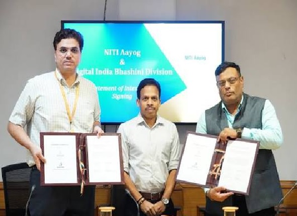 Digital India BHASHINI Division and NITI Aayog signed a Statement of Intent in New Delhi
